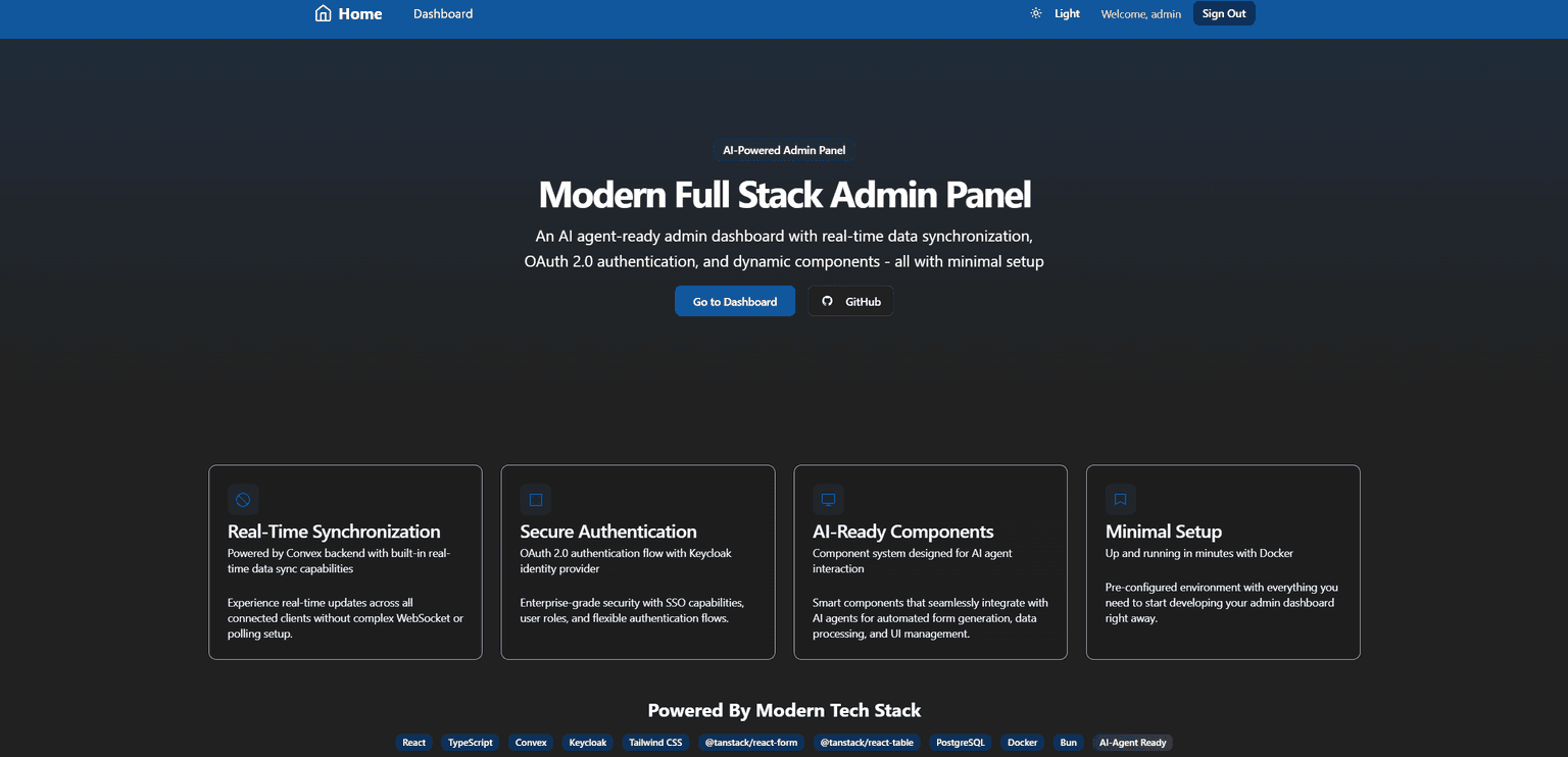 Vite and React Starter App on Convex Self Hosted hero image