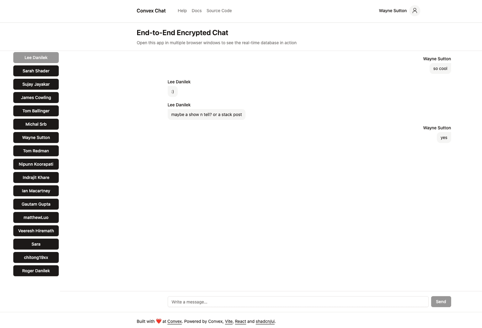 End-to-end encrypted chat hero image